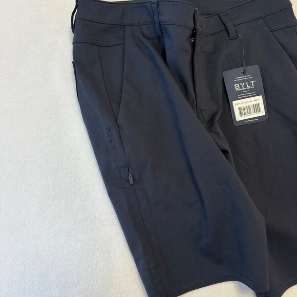 Bylt Mens Everyday Short Size 34 NWT Navy Blue 10" Inseam Stretch Athletic - Picture 7 of 11